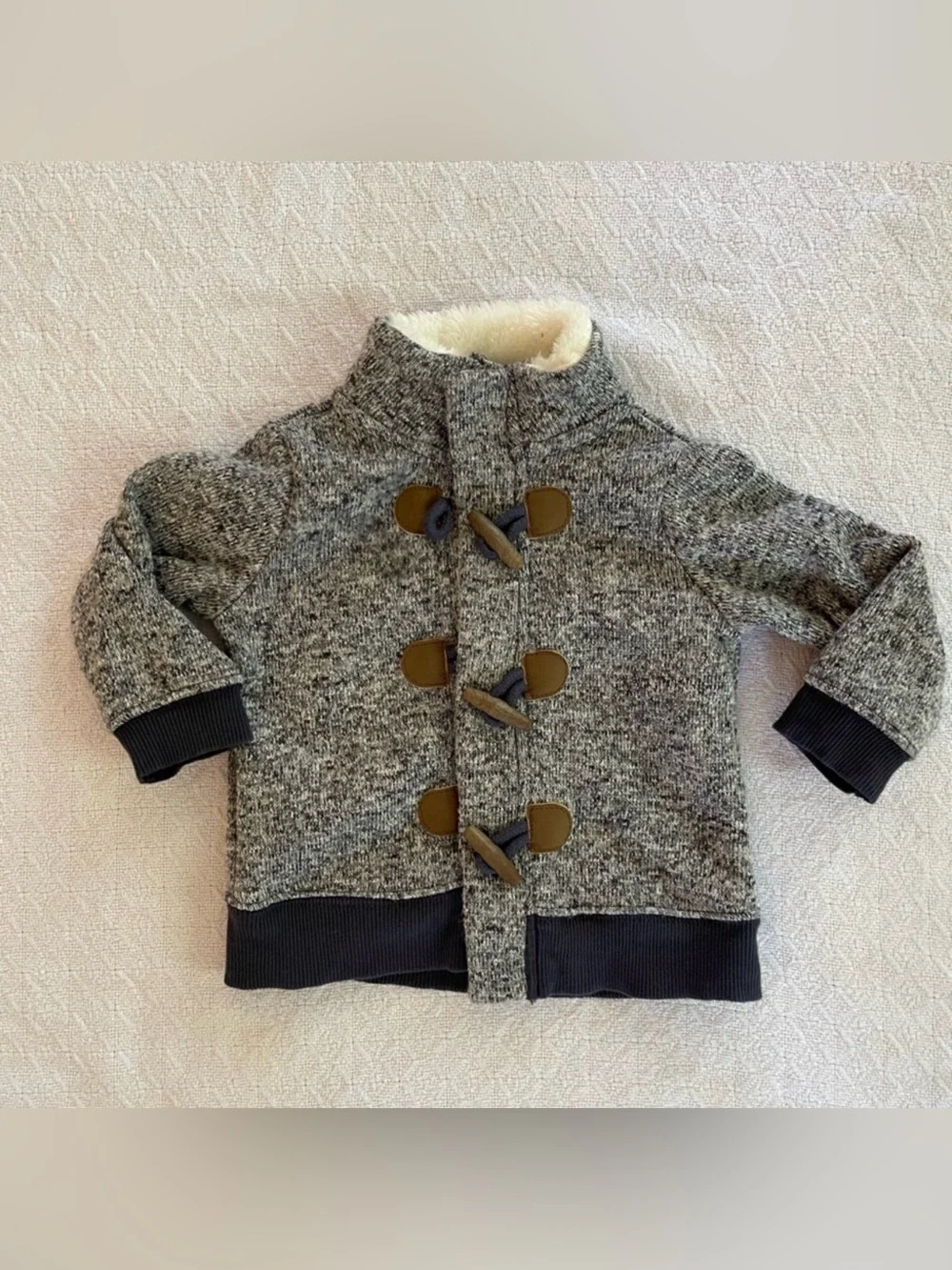 Carter’s Fleece Lined Sweater Jacket with Sherpa Lined Collar NWOT